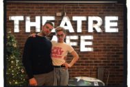 Hot gay time machine at the theatre cafe