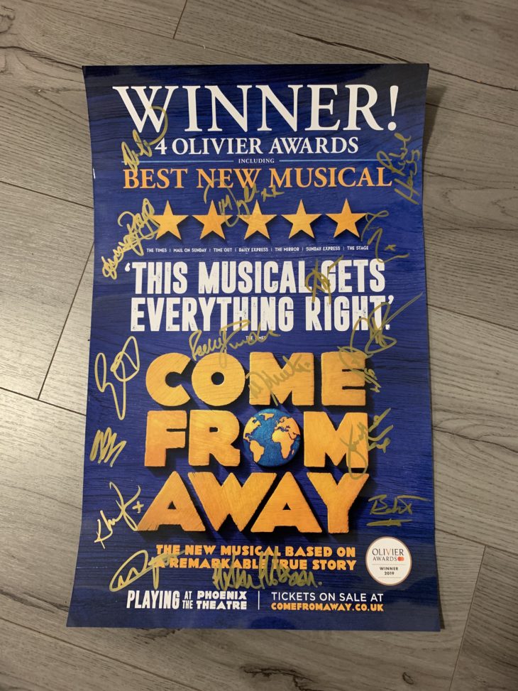 come from away signed poster
