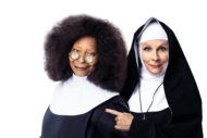 SISTER ACT. Whoopi Goldberg 'Deloris Van Cartier' and Jennifer Saunders 'Mother Superior'. Photo Matthew Murphy and Oliver Rosser